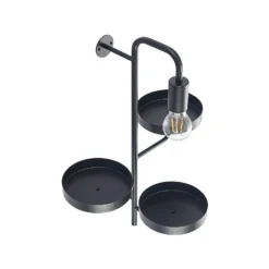 Lindby seinävalaisin Hanjo, korkeus 50 cm, musta, metallia