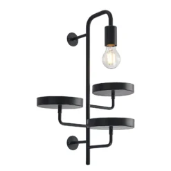 Lindby seinävalaisin Hanjo, korkeus 50 cm, musta, metallia