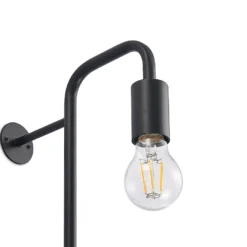 Lindby seinävalaisin Hanjo, korkeus 50 cm, musta, metallia