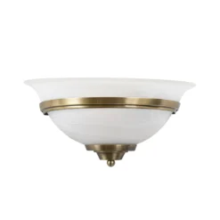 Lindby seinävalaisin Irimia, 31 cm, vanha messinki, lasi
