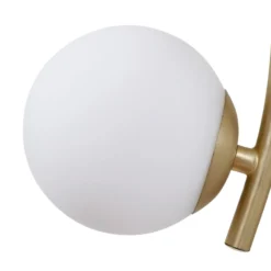 Lindby seinävalaisin Josiana, opaali/messinki, 48 cm, pallo, lasi