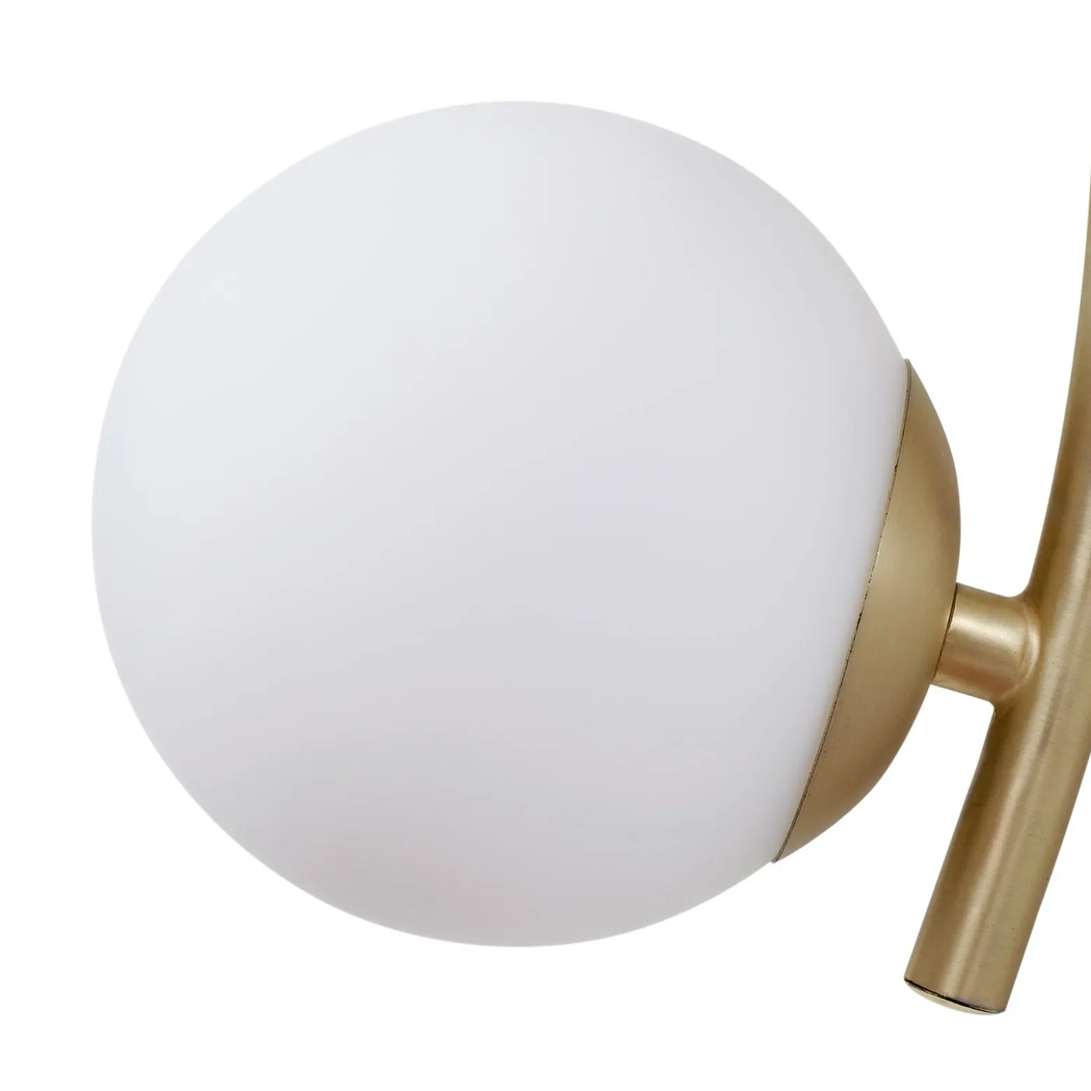 Lindby seinävalaisin Josiana, opaali/messinki, 48 cm, pallo, lasi