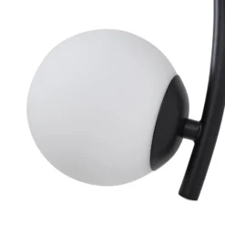 Lindby seinävalaisin Josiana, opaali/musta, 48 cm, pallo, lasi