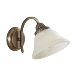 Lindby seinävalaisin Mialina, 20 cm, antiikkimessinkiä, metallia, lasia