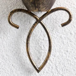 Lindby seinävalaisin Mohija, 25 cm, musta/kulta, lasi, E27