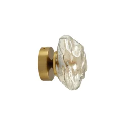 Lindby seinävalaisin Piatra, meripihka/messinki, lasi, Ø 16 cm, G9