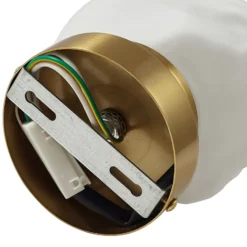 Lindby seinävalaisin Piatra, opaali/messinki, lasi, Ø 16 cm, G9