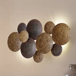 Lindby seinävalaisin Soraya, kulta/kupari, metalli, 2-valo, 51cm