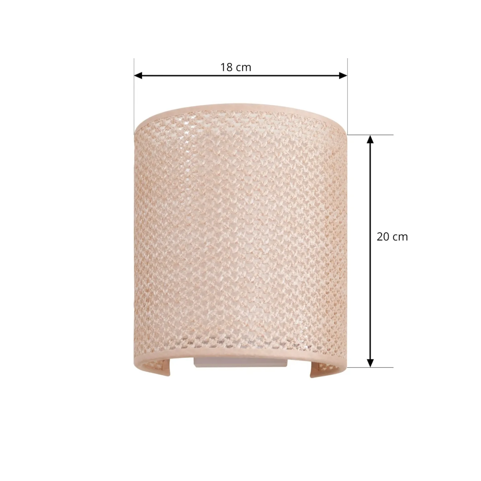 Lindby seinävalaisin Soula, 20 cm, beige, muovi, E27