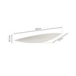 Lindby seinävalaisin Tommi, valkoinen, kipsi, 100 cm, E14, maalattava
