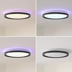 Lindby Smart LED kattovalaisin Ardena, RGBIC, korkeus 8.5cm, Tuya