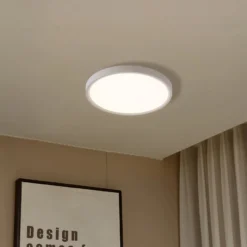 Lindby Smart LED-kattovalaisin Deika, Ø 30 cm, valkoinen, Tuya