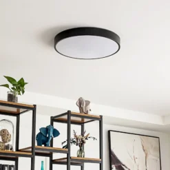 Lindby Smart LED kattovalaisin Innes musta 48cm RGB CCT Tuya RGB CCT Tuya