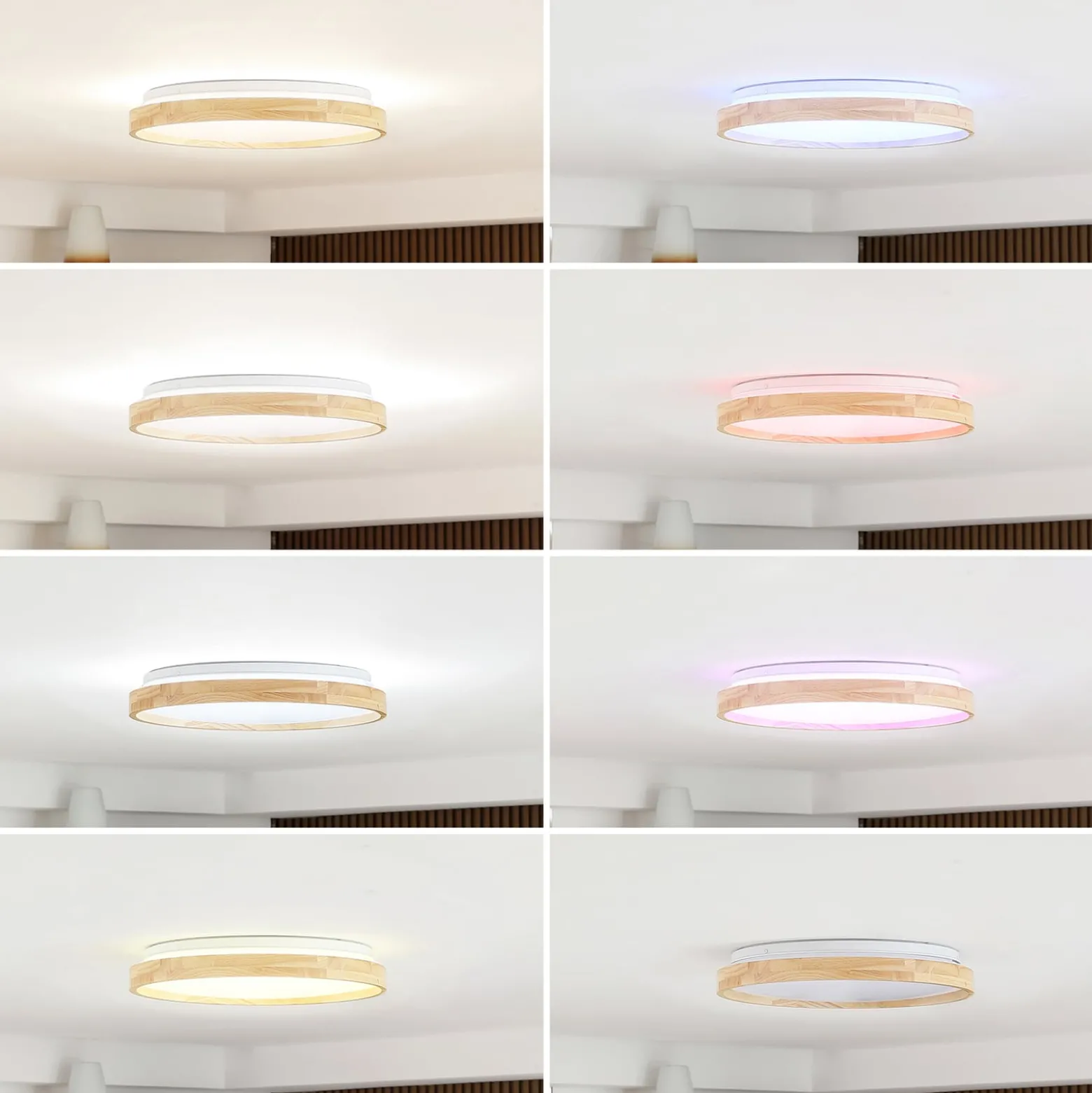 Lindby Smart LED kattovalaisin Mirren puu Ø49.5cm CCT Tuya CCT Tuya