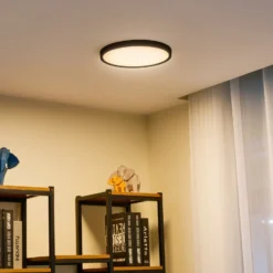 Lindby Smart LED kattovalaisin Pravin, Ø 30 cm, CCT, musta