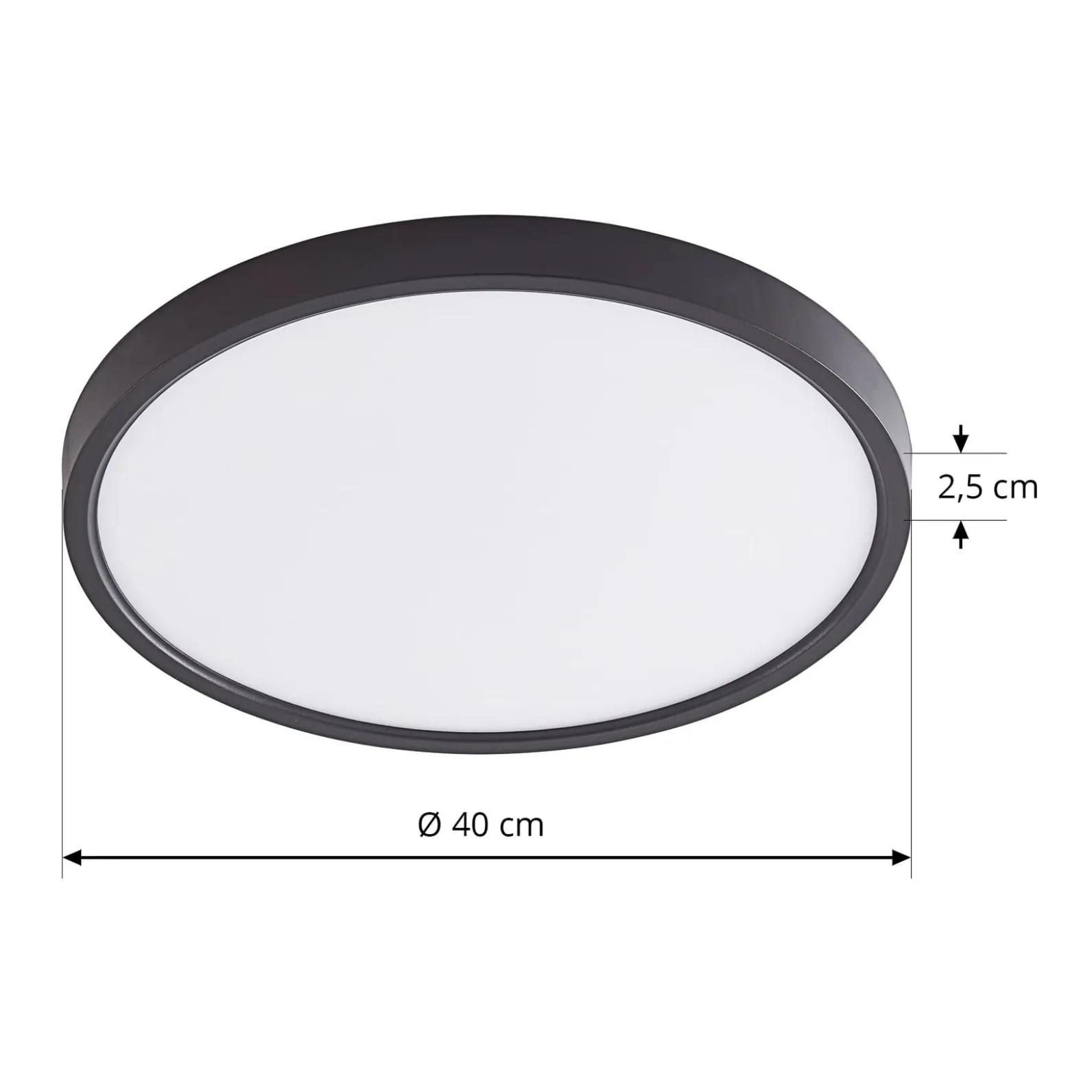 Lindby Smart LED kattovalaisin Pravin, Ø 40 cm, CCT, musta