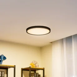 Lindby Smart LED kattovalaisin Pravin, Ø 40 cm, CCT, musta