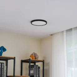 Lindby Smart LED kattovalaisin Pravin, Ø 23 cm, CCT, musta