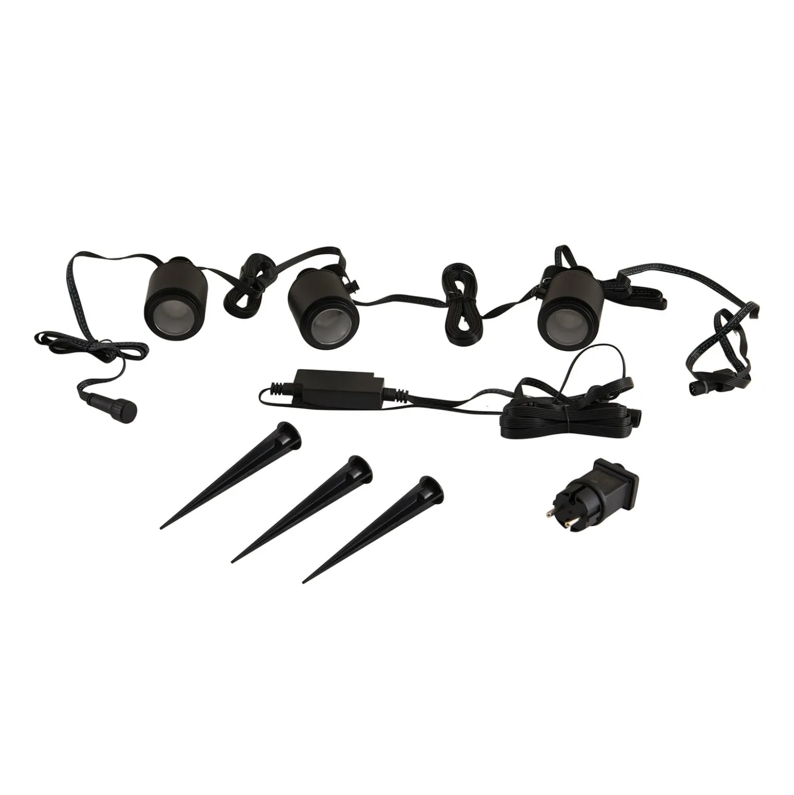 Lindby Smart LED-kohdevalaisin ulos Nymo, CCT, RGB, Tuya, 3 kpl:n sarja