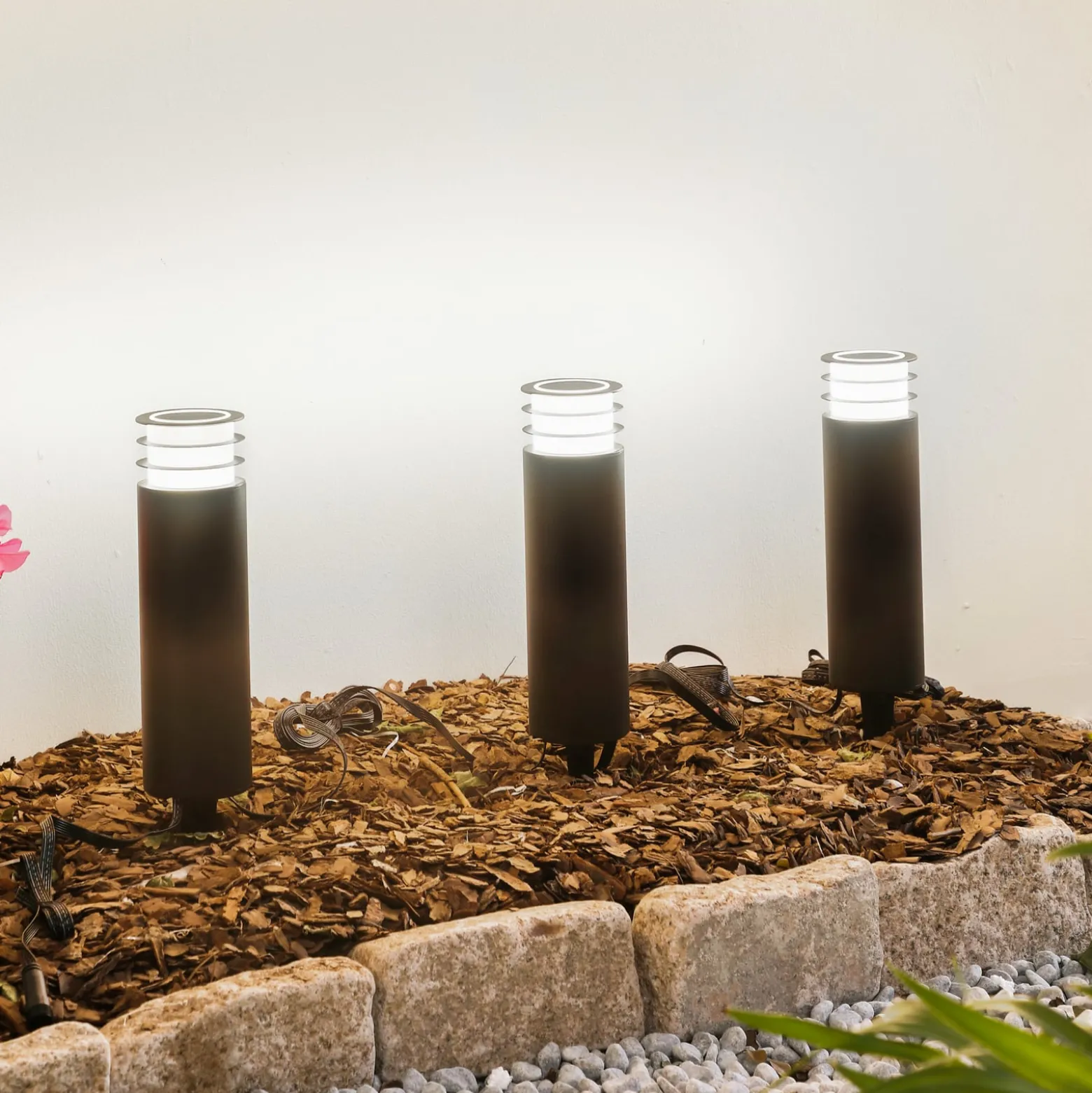 Lindby Smart LED-sokkeli valaisin Kaelo, CCT, RGB, Tuya, 3 kpl