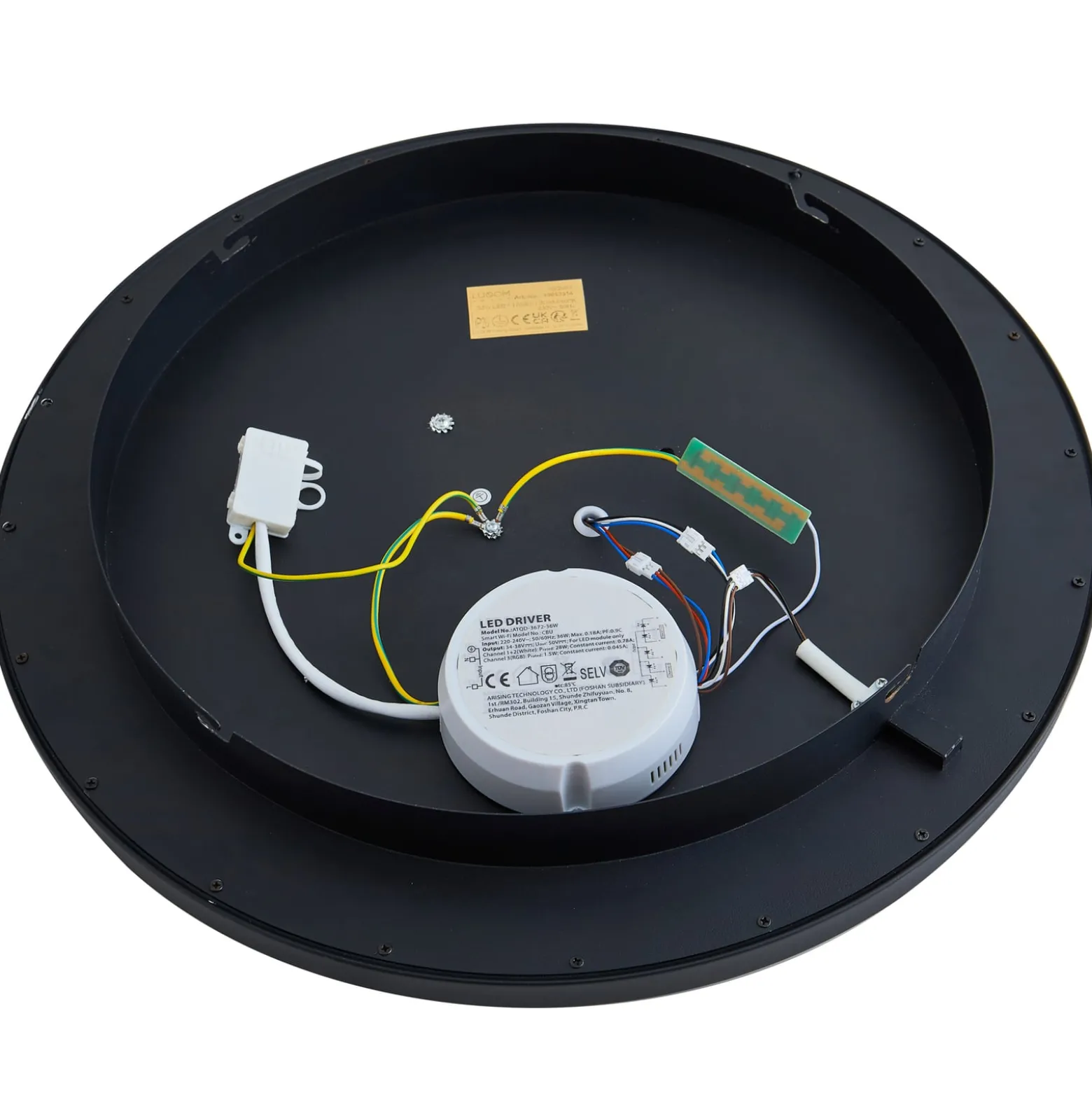 Lindby Smart Lynden LED-kattovalaisin Ø 48cm musta RGB Tuya Tuya