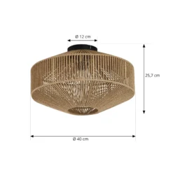 Lindby Sorino kattovalaisin, paperia, rautaa, Ø 40 cm