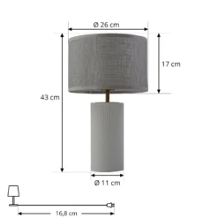 Lindby Sorscha pöytävalaisin, valkoinen, rautaa, Ø 26 cm