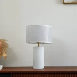 Lindby Sorscha pöytävalaisin, valkoinen, rautaa, Ø 26 cm
