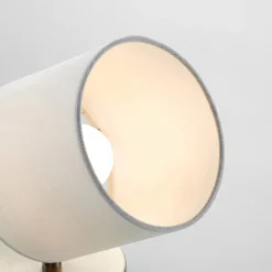Lindby Stannis seinävalaisin tekstiilillä, matta nikkeliä