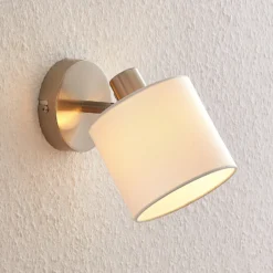 Lindby Stannis seinävalaisin tekstiilillä, matta nikkeliä