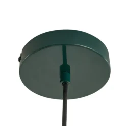 Lindby Tivra -riippuvalaisin, kiiltävä vihreä, Ø 35 cm, metalli