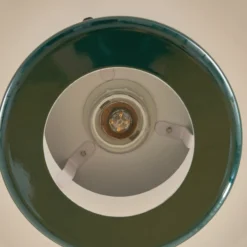 Lindby Tivra -riippuvalaisin, kiiltävä vihreä, Ø 35 cm, metalli