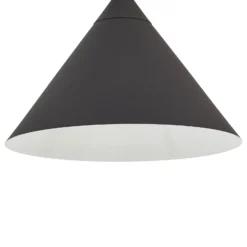 Lindby Triangolo -kaarilamppu, musta, korkeus 195 cm, metalli E27