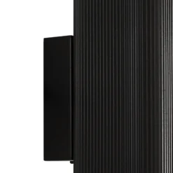 Lindby ulkoseinälamppu Halvar, musta, 24 cm, 2 x GU10, IP65