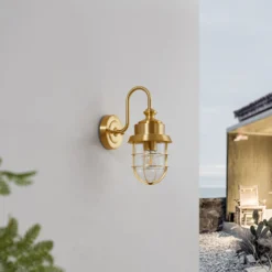 Lindby ulkoseinävalaisin Adalie, messinkivärinen, ruostumaton teräs
