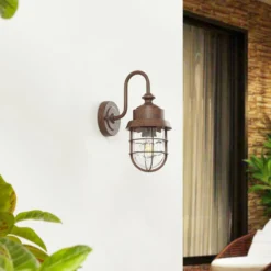 Lindby ulkoseinävalaisin Adalie, ruosteenvärinen, terästä