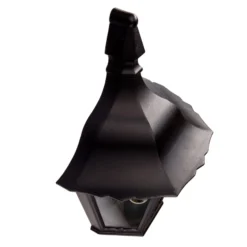 Lindby ulkoseinävalaisin Lieva, korkeus 44 cm, musta, lasi