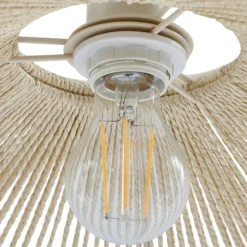 Lindby ulkotilojen lattiavalaisin Valdorin, beige, 199 cm, IP44