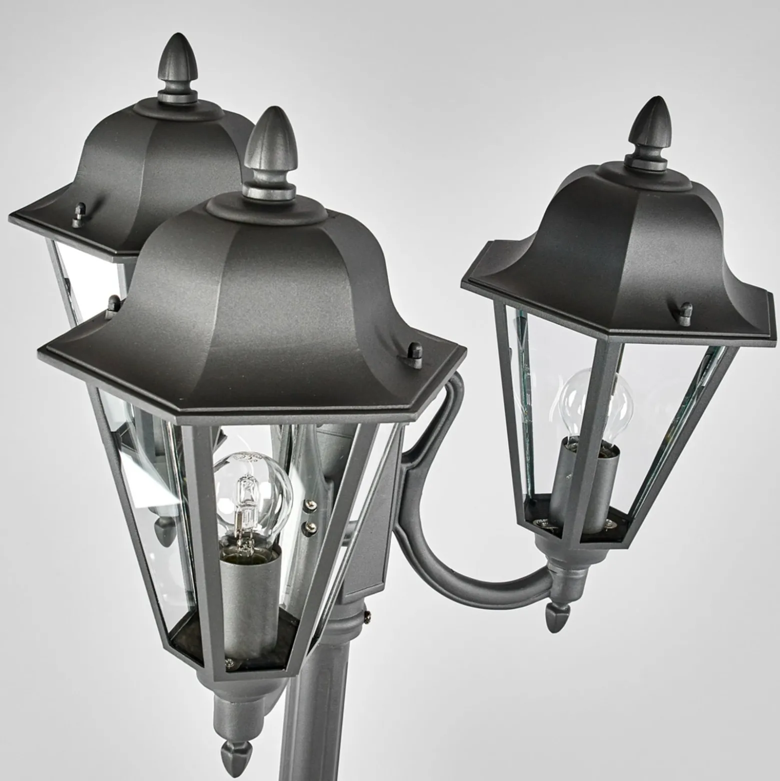 Lindby ulkovalaisin Edana, 212 cm, 3-lamppuinen, antrasiitti, E27, IP44