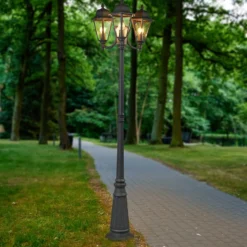Lindby ulkovalaisin Edana, 212 cm, 3-lamppuinen, antrasiitti, E27, IP44