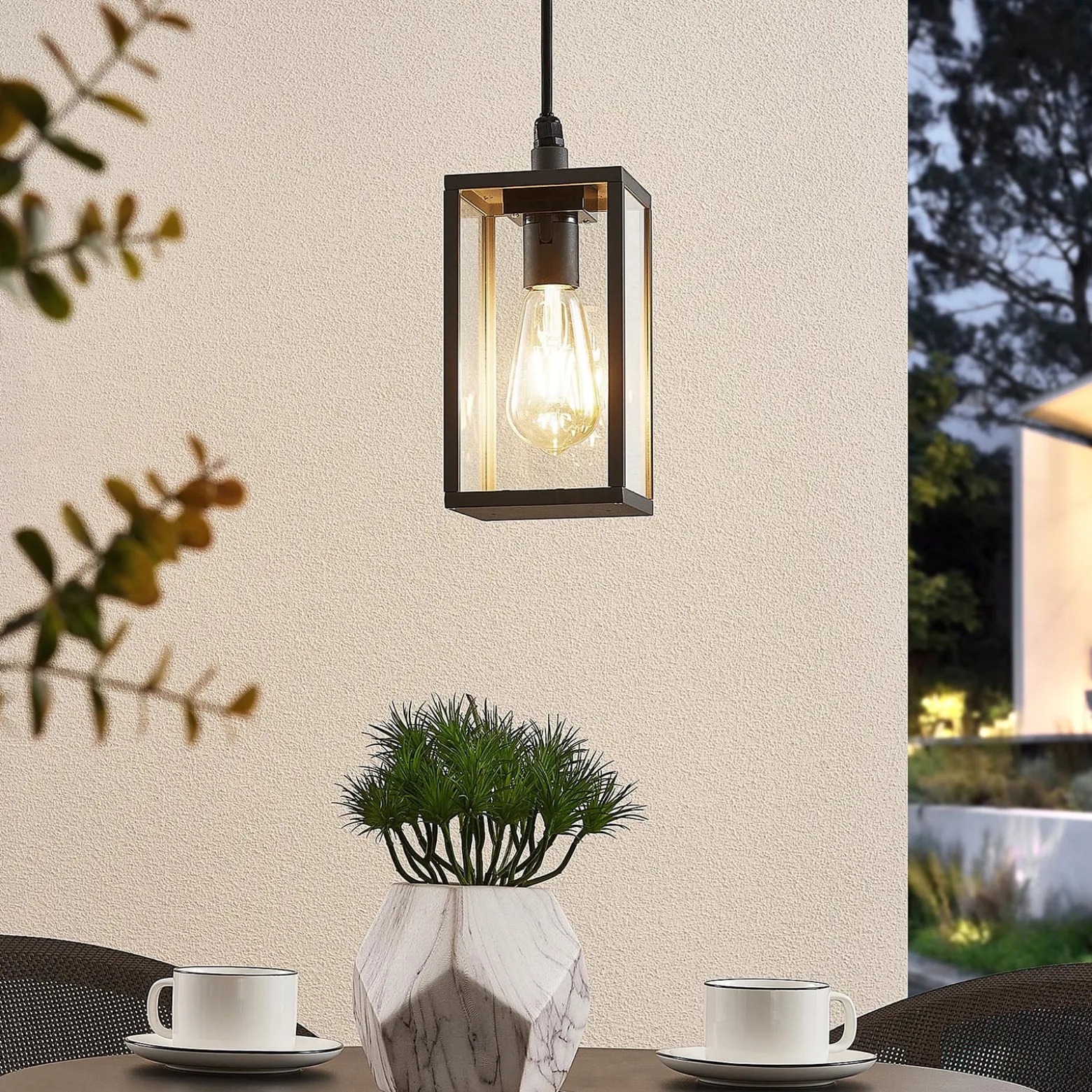 Lindby ulkovalaisin Filimon, antrasiitti, 22 cm, IP44, E27