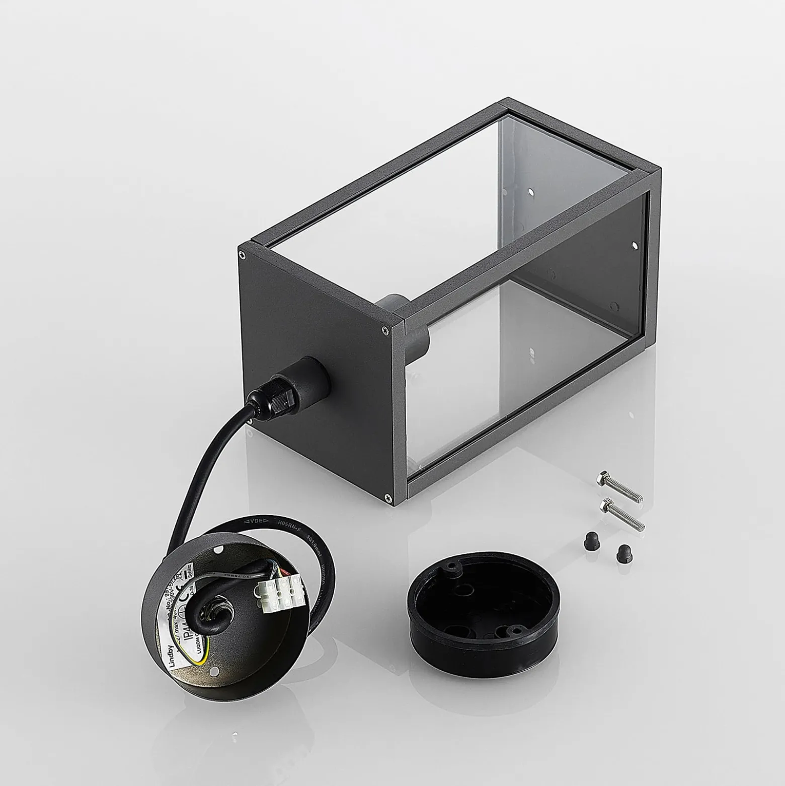 Lindby ulkovalaisin Filimon, antrasiitti, 22 cm, IP44, E27