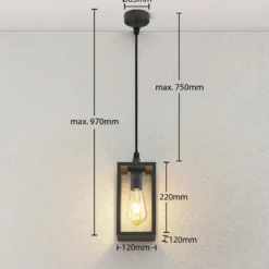 Lindby ulkovalaisin Filimon, antrasiitti, 22 cm, IP44, E27