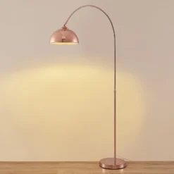 Lindby valokaarilamppu Lennart, kupari, korkeussäädettävä, E27