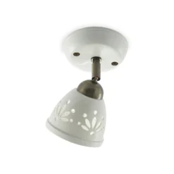 Lindby valonheitin Sanrike, korkeus 16 cm, 1-valo, valkoinen, keraaminen