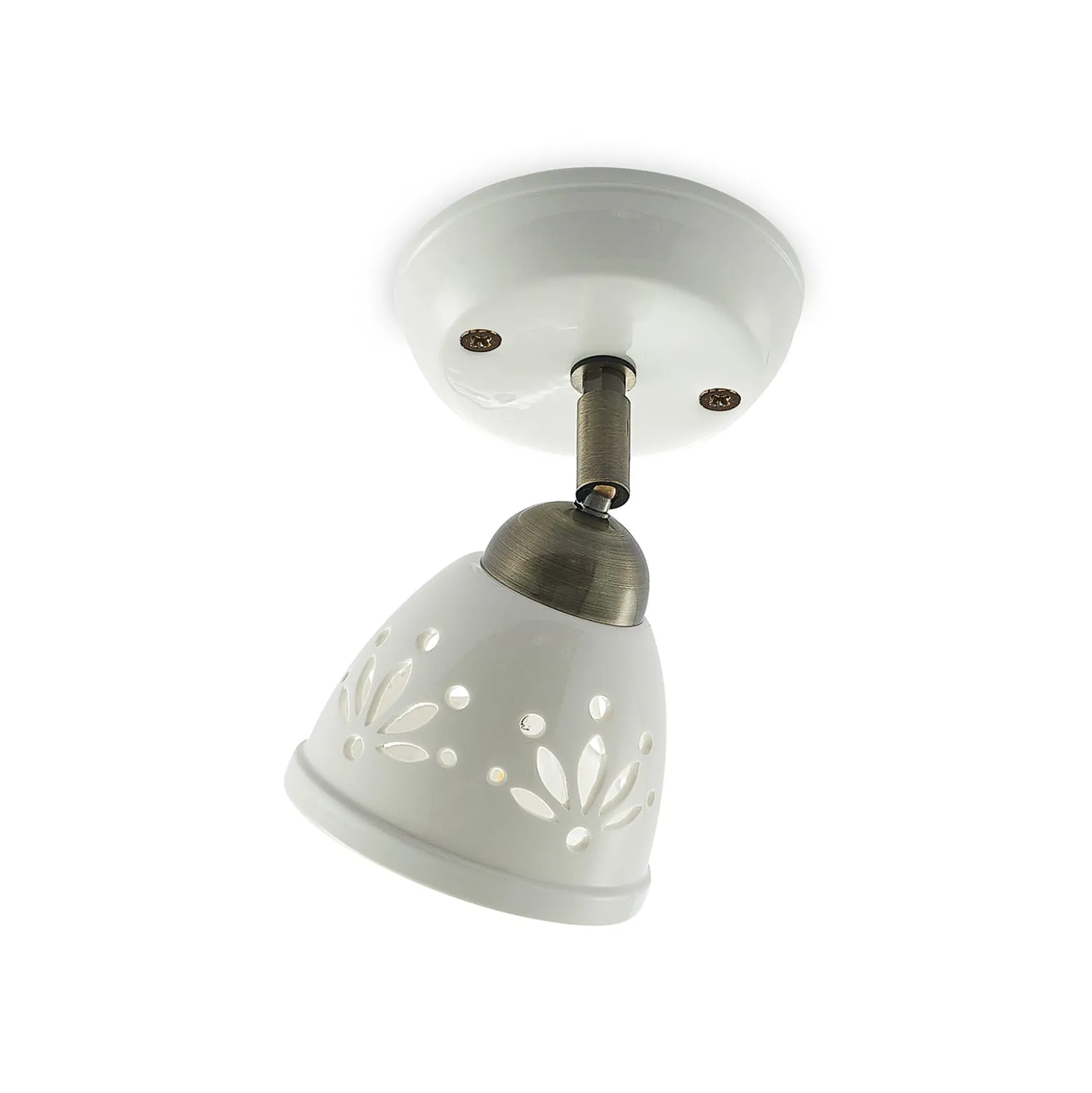 Lindby valonheitin Sanrike, korkeus 16 cm, 1-valo, valkoinen, keraaminen