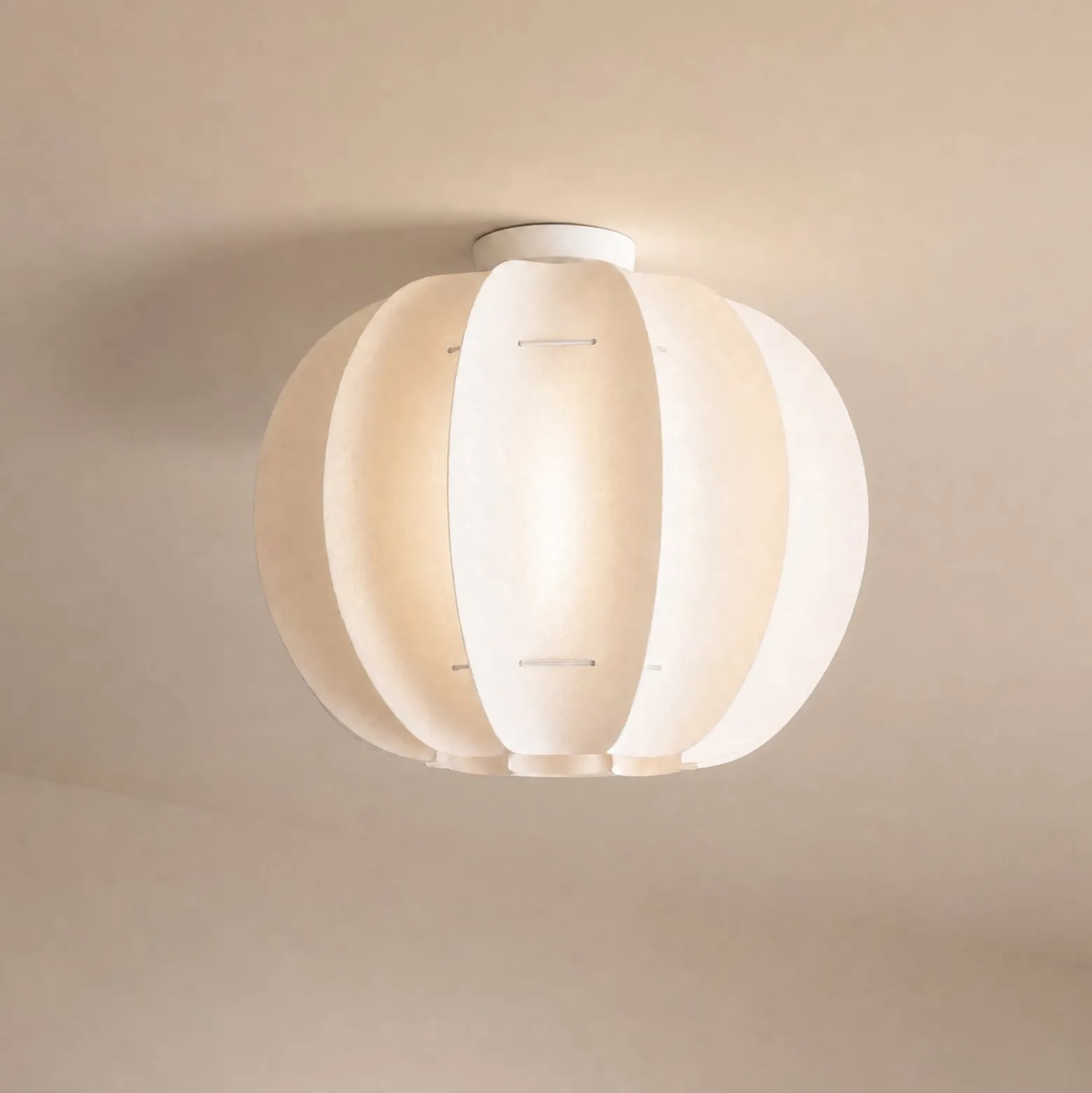 Lindby Winslow -kattovalaisin, kermanvalkoinen, halkaisija 50 cm, E27