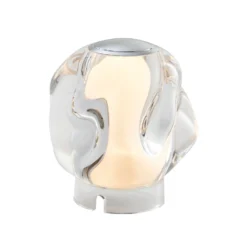 LOOM DESIGN LED-akkukäyttöinen pöytävalaisin Ice Ball, kromi, Ø 10,5 cm