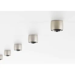 LOOM DESIGN LED-kattovalaisin Air, harmaa, alumiini, Ø 10 cm