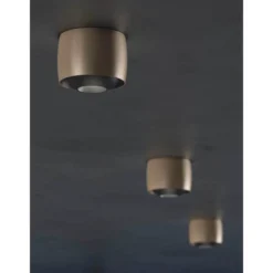 LOOM DESIGN LED-kattovalaisin Air, harmaa, alumiini, Ø 10 cm
